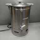 SYBO SR-CP-100B Commercial Grade Stainless Steel Percolate Coffee Maker Hot Water Urn for Catering, 100-Cup 16 L, Grey