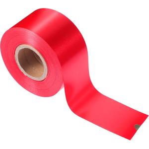 Syhood Outdoor Leaf Ribbon Floral Satin Ribbon for Crafts Aspidistra Waterproof Holiday Outdoor Decoration(2 Inch X 30 Yards,Red)