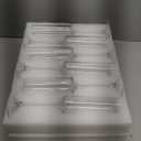 YARYOUNG Set of 12 Square Champagne Glasses, 6 oz Capacity, Premium Crystal Clear Glass