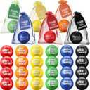 Lenwen 144 Pcs Stress Balls Gifts Including 2.5'' Motivational Stress Balls for Adults Relief Employees Appreciation Gift Thank You for Being Awesome Tags and Organza Bags (Round)