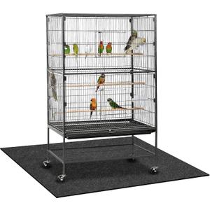 Nuanchu Large Bird Cage Mat, 48 x 48 Inch Under Pet Cage Mat, Absorbent/Waterproof Felt Pad for Bird Cages, Reptile Aquariums, Dog Kennels, with Non-Slip Backing for Hard Floors and Surfaces