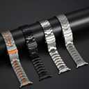 Titanium Band Compatible with Samsung Galaxy Watch Ultra 47mm(2025/2024), Solid Men Replacement Robust Metal Link Wristband