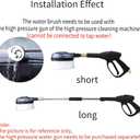 Rotary Wash Brush,Pressure Washer Brush,360-Degrees Fan Shaped Power Washer Attachments for High Pressure Water Gun 1/4 Quick Connector Car Pressure Washer Rotating Brush