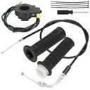 YOXUFA Throttle Cable Twist Throttle Handle Grip Assembly for 2 Stroke Engine 80cc 100cc 49cc 50cc Gas Motor Motorized Bicycle Bike Parts with 7/8" 22mm Handlebar