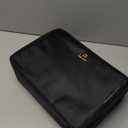 MONSTINA Large Makeup Case, 3 Layers Makeup Bag Cosmetic Organizer Brush Bag Barber Train Case Makeup Artist Box for Hair Curler Hair Straightener Brush Set and Cosmetics