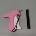 Handheld Stitch Tag Gun for Clothes, Quick Clothing Fixer, Tagging, Sewing Kit Includes 6 Needle, 1000 Black Fasteners & 1000 White Fasteners, Pink