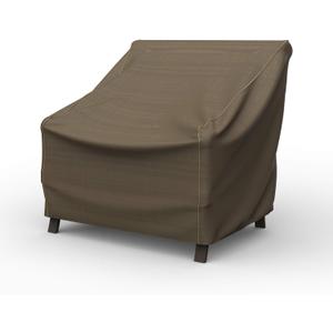 Budge NeverWet Hillside Oval Table and Chairs Combo Cover, Premium Outdoor Waterproof Patio Furniture Covers, Small, Black and Tan Weave