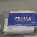 MIULEE 100% Blackout Linen French Door Curtains Gray W26xL72 2 Panels
