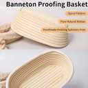 Banneton Bread Proofing Basket, 2 Pack 10 Inch Oval Sourdough Proofing Basket, Sourdough Bread Baking Supplies for Making Baking Fermentation Food Storage Tools
