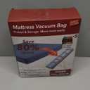 Queen/Full/Full-XL Mattress Vacuum Bag for Moving and Storage, Vacuum Seal Compression Bag for Queen and Full Size Mattresses, Heavy Duty Mattress Bag for Storage, with Sealing Clip and 5 Straps