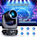 380W 19R Moving Head Light with Halo Effect, Zoom Stage Lights with 8+48 Prism, 13 Colors 14 Gobos, Professional DJ Lighting 19-Channel Sound RDM DMX512 for Club Party Show Disco Wedding Live