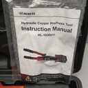 HHEWLEE Pro Press Copper Crimper Propress Tool with 4 Jaws 1/2", 3/4", 1",1-1/4", Battery Powered Crimping Tool 42KN for US Standard Copper Pipe or Stainless Steel Tube, Suitable for Plumber(HZT-50B)