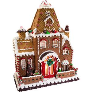 Kurt S. Adler, Inc. D3268 Kurt Adler 16" Fancy Claydough Gingerbread House Tablepiece 