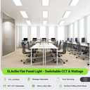 1x4 LED Flat Panel Light,Surface Mount Ceiling Light,5CCT 3000K/3800K/4500K/5200K/6000K Dimmable, 24W/30W/40W 5200LM Smooth Triac Dimming(10-100%), LED Light Fixture for Office Kitchen Garage,White