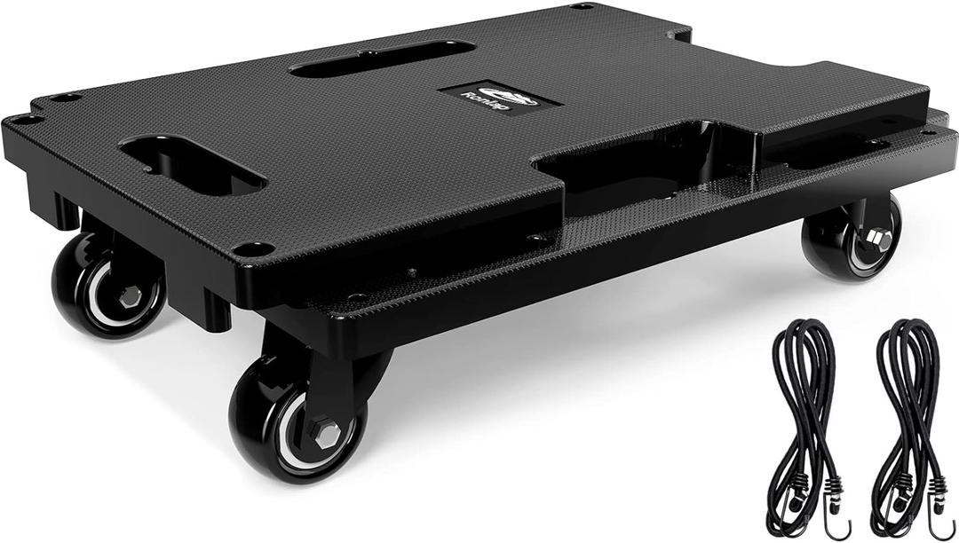 Ronlap Furniture Moving Dolly 4 Wheels Heavy Duty Small Flat Dolly Cart with Wheels Interlocking Furniture Movers Dollies for Moving, 440 Lbs Capacity, 1 Pack, Black