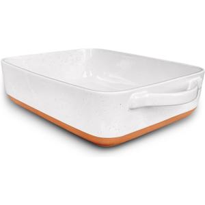 Mora 9x13in Porcelain Baking Dish - Oven to Table, Freezer Safe (9x13 in Pan, Vanilla White)