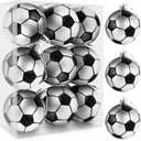 Shatterproof Soccer Christmas Ornaments - Upgraded 9PCS Football Hanging Decor for Tree, Team Colors Kid-Safe Outdoor Decorations, World Cup Fans Gift Idea
