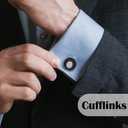 Men's Tie Sets, Black and White Polka Dot Ties for Men with Pocket Square Tie Bar/Cufflinks for Wedding Business