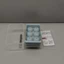 WIBIMEN Large Ice Cube Molds, Big Round Whiskey Ice Cube Trays for Freezer, Easy to Fill & Release, Whiskey Bourbon Cocktail(1.9In*6 Balls- Blue/2 Pack)