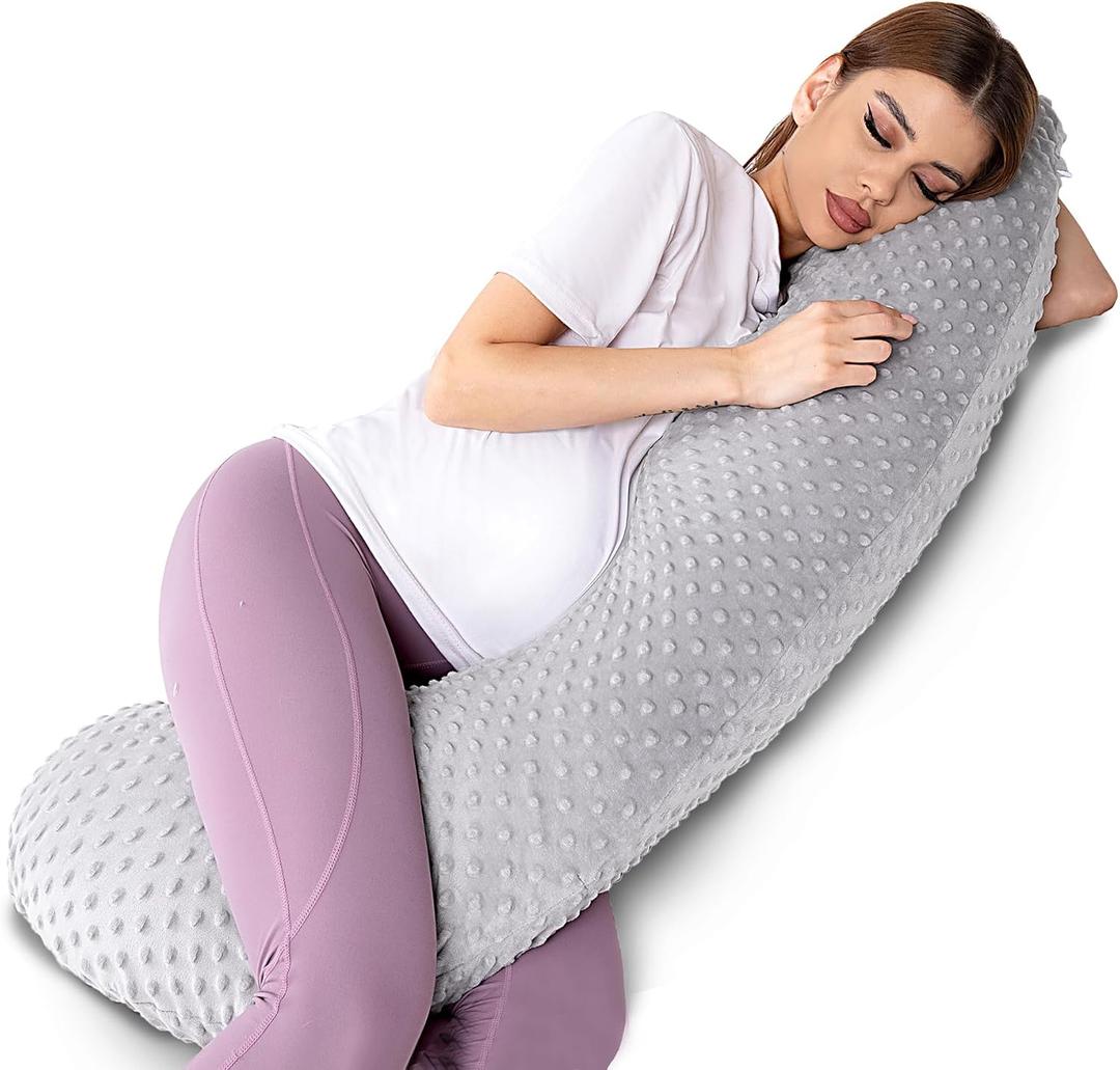Treeking-Pregnancy Pillows - Soft and Comfortable Pregnancy Body Pillow for Side Sleeping, Durable and Stretchy Maternity Pillow Suitable for Head, Neck and Abdominal Support