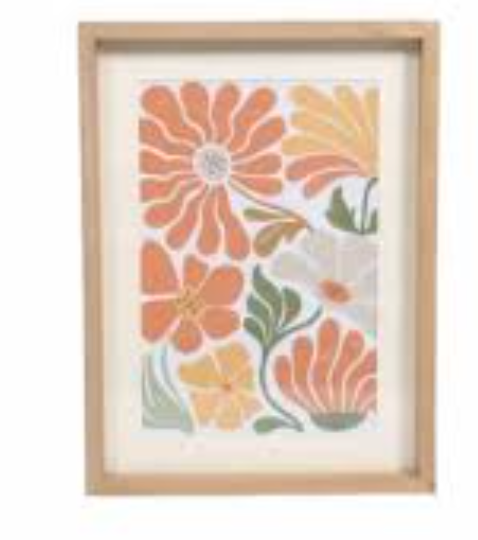 HD Designs Wooden Wall Decor - Orange, 12x16 "