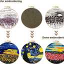 Maydear 3 Sets Embroidery kit for Beginners Adults,Embroidery Kit Punch Needle Kit Cross Stitch Kits with Embroidery Hoop and Instructions,Hand Embroidery Starter Kit