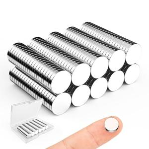 Caturledas Small Magnets for Crafts, 100 Pack 12x2 mm Round Magnetic Rare Earth Neodymium Magnet for Home Kitchen Office School 3D Printing Handcrafts Refrigerator