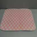 ATTX Pink Gingham Dish Drying Mat for Kitchen, Easy Clean Dishwasher Safe Heat Resistant Eco-Friendly Countertop Mat, 16 X 18 inches