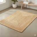 Woven Braided Jute Rug 36x59 In Natural Handwoven Reversible Braided Rectangle Area Rugs