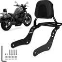 PSLER Sissy Bar Backrest for Rebel 1100 - Motorcycle Detachable Passenger Rear Sissy Bar Backrest with Luggage Rack for Rebel CMX1100 Rebel 1100 DCT ABS 2021 2022 2023 2024