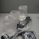 Espird Matte Black Bathroom Vanity Light, 3-Light Vanity Lighting fixtures Over Mirror, Square Design & UL Certification, Wall Sconces with Clear Glass Shades, E26 Socket (Bulbs Not Included)