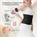 Trendyline Postpartum Belly Band for Women: Abdominal Binder for C Section Recovery Post Surgery Compression Reduce Swelling Diastasis Recti Repair - Lightweight Adjustable After Birth Belly Wrap