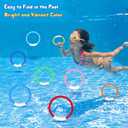 8 Pcs Diving Pool Toys, Underwater Training Pool Rings for Kids Colorful Pool Sinking Toys with Storage Bag Swimming Pool Dive Toy for Kids Age 8-12 Party Favor