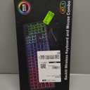 Wireless Keyboard and Mouse - RGB Backlit, Rechargeable & Light Up Letters, Full-Size, Ergonomic Tilt Angle, Sleep Mode, 2.4GHz Quiet Keyboard Mouse for Mac, Windows, Laptop, PC, Trueque(White)