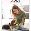 ALPI Chomp Ball - Durable Chew Toys for Dogs & Other Pets - Stimulating Dog Toys for Aggressive Chewers - Soft Dog Chews - 3-Pack, Neon Yellow