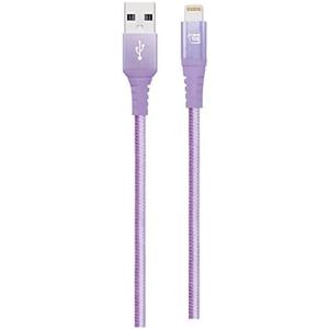 LAX Apple MFi Certified Braided Nylon Lightning Cable Compatible with iPhone, iPad, and iPod – 6 Feet – Lilac