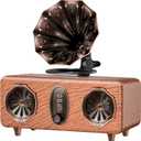 Retro Bluetooth Speaker Retro Radio with 5.4 Bluetooth Version, FM Radio, Bass Vintage Wireless Speaker Support USB/TF/AUX Player for Home Office Room Bedroom, Decorations