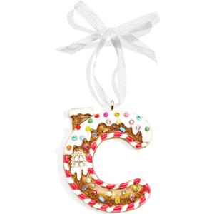 Christmas Letter Ornaments, Letter Ornaments for Xmas Tree,Hanging Christmas Ornament Gift for Mother Friends Sister Wife Grandma Women Men (Gingerbread Man)