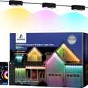 Permanent Outdoor Lights Pro 100ft, RGBCW Smart Eaves Lights with 72 LED Lights, Dual Lens, Cuttable, 111 Scene Modes, IP67 Waterproof Lighting for Holiday Decoration, Work with Alexa, Black