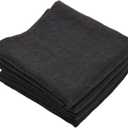 Marc Oliver Black Stonewashed Pure Linen Napkins. Set of 4 20" x 20" Fully Sewn Hem. Fully Washable for Everyday & Entertaining. Machine Washable Reusable Cloth Napkin for Everyday and Entertaining.