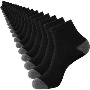 20 Pairs Ankle Socks For Men - Lightweight Mens Socks Size 8-12 Thin Casual Quarter Bulk Socks