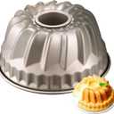 7 Inch Nonstick Bundt Cake Pan for 6 Quart Instant Pot, Heavy-Duty Fluted Tube Pan, Champagne Gold Kugelhopf Mold for Oven