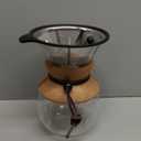 Bodum 34oz Pour Over Coffee Maker, High-Heat Borosilicate Glass with Reusable Stainless Steel Filter and Cork Grip - Made in Portugal