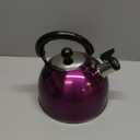 YBM Home Stainless Steel Stovetop Whistling Tea Kettle 3L with Handle, Induction Compatible - Purple