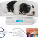 Puppy Scales for Weighing, Multi-Function LCD Digital Puppy Scale for whelping Dogs with 15 Puppy Collars,Tape MeasureNail Clipper, Baby Scales for Small Dogs Cats Crawl Pet, Capacity up to 33 lb