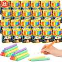 Toidgy 288 Count Mini Chalk Set for Kids (24 Boxes), Nontoxic Sidewalk Chalk Bulk for Kids, Sidewalk Chalks Party Favors for Boys and Girls, Art Classroom Prizes Supplies, Goodie Bag Fillers