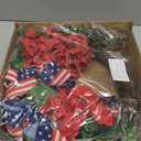 22IN Artifical Patriotic Wreath Fourth of July Wreath with Hydrangeas Ivy Spring Summer Wreath for Front Door Wall Decor Indoor Outdoor