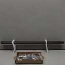 Decopolitan End Cap Single Rod Set, 18 to 36-Inch, Toasted Copper and Decopolitan Cap Curtain Holdback, Copper