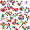 JOLLYFUN 10 Pack Magic Snake Cube Fidget Toys for Kids - 24 Blocks Rainbow Twist Puzzle, Party Favors, Classroom Prizes, Birthday Goodie Bag Fillers, Stress Relief Sensory Toys
