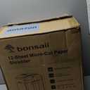 Bonsaii 12-Sheet Micro Cut Shredders for Home Office, 60 Minute P-4 Security Level Paper Shredder for CD, Credit Card, Mails, Staple, Clip, with Jam-Proof System & 4.2 Gal Pullout Bin C266-B